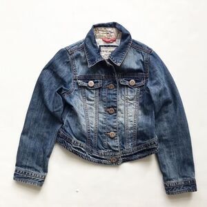 NEXT medium wash denim jacket EUC 5-6Y